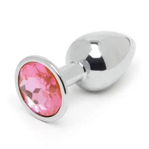 LuxGem Beginner's Metal Butt Plug with Pink Jewel 2.5 inch