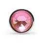 LuxGem Beginner's Metal Butt Plug with Pink Jewel 2.5 inch