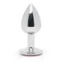 LuxGem Beginner's Metal Butt Plug with Pink Jewel 2.5 inch