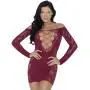 iCollection Criss-Cross Front Long Sleeve Mini Dress iCollection Criss-Cross Front Long Sleeve Mini Dress