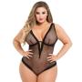 Worldgirl Plus Size Provocatease Black Fishnet Underwired Body