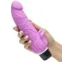 Worldgirl Silicone 7 Function Triple Tickler Realistic Dildo Vibrator 6.5 Inch