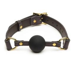 Coco de Mer Brown Leather Ball Gag