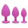 Luxe Jewelled Butt Plug Set with Heart Crystal (3 Piece)
