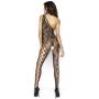 Passion Black Asymmetric Crotchless Lace Bodystocking Passion Black Asymmetric Crotchless Lace Bodystocking