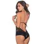 Escante Lace and Wet Look Halterneck Body