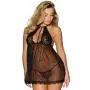 Dreamgirl Black Lace Sheer Babydoll Set Dreamgirl Black Lace Sheer Babydoll Set