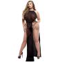 Lapdance Plus Size Black Long Lace Gown