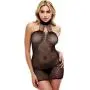 Lapdance Black Fishnet and Lace Mini Dress Lapdance Black Fishnet and Lace Mini Dress