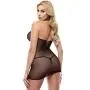 Lapdance Black Fishnet and Lace Mini Dress Lapdance Black Fishnet and Lace Mini Dress