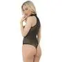 Pink Lipstick Black Fishnet Body with Collar