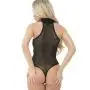 Pink Lipstick Black Fishnet Body with Collar