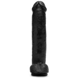 King Cock Mega Girthy Realistic Black Suction Cup Dildo 14 Inch