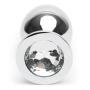 Worldgirl Jewelled Metal Large Butt Plug 3.5 Inch