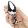 Worldgirl Jewelled Metal Large Butt Plug 3.5 Inch