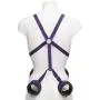 Purple Reins Body Harness with Wrist and Thigh Restraint