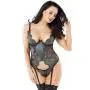 Dreamgirl Silver Underwired Lace Bustier and G-String Set