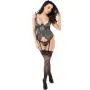 Dreamgirl Silver Underwired Lace Bustier and G-String Set