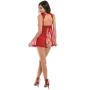 Dreamgirl Red Lace Strappy Babydoll Set 