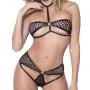 Oh La La Cheri Black Fishnet Harness Bra Set 
