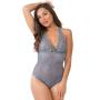 Worldgirl Grey Shimmering Criss-Cross Crotchless Lace Body Worldgirl Grey Shimmering Criss-Cross Crotchless Lace Body