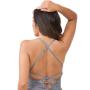 Worldgirl Grey Shimmering Criss-Cross Crotchless Lace Body Worldgirl Grey Shimmering Criss-Cross Crotchless Lace Body