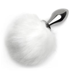 EasyToys Small Aluminium Faux Fur Bunny Tail Butt Plug