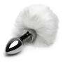 EasyToys Small Aluminium Faux Fur Bunny Tail Butt Plug