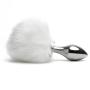 EasyToys Small Aluminium Faux Fur Bunny Tail Butt Plug