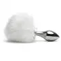 EasyToys Small Aluminium Faux Fur Bunny Tail Butt Plug
