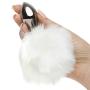 EasyToys Small Aluminium Faux Fur Bunny Tail Butt Plug