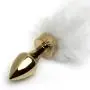 EasyToys Small Aluminium Faux Fur Arctic Fox Tail Butt Plug