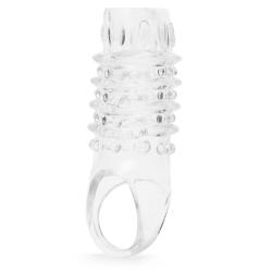 Stimulation Enhancer Clear Textured Penis Sleeve