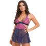 Worldgirl Free Spirit Pink Lace Cut-out Babydoll Set