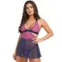 Worldgirl Free Spirit Pink Lace Cut-out Babydoll Set Worldgirl Free Spirit Pink Lace Cut-out Babydoll Set