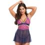 Worldgirl Free Spirit Pink Lace Cut-out Babydoll Set