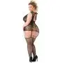 Worldgirl Plus Size Keyhole-Front Suspender Bodystocking Worldgirl Plus Size Keyhole-Front Suspender Bodystocking