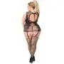 Worldgirl Plus Size Keyhole-Front Suspender Bodystocking Worldgirl Plus Size Keyhole-Front Suspender Bodystocking