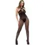 Worldgirl Fishnet Criss-Cross Halterneck Crotchless Bodystocking
