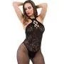 Worldgirl Fishnet Criss-Cross Halterneck Crotchless Bodystocking