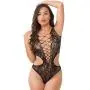 Worldgirl Black Cut-out Deep Plunge Thong Body