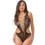 Worldgirl Black Cut-out Deep Plunge Thong Body