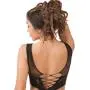 Worldgirl Black Cut-out Deep Plunge Thong Body