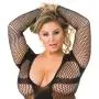 Worldgirl Plus Size Black Fishnet Deep Plunge Thong Body