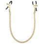 Bondage Boutique Adjustable Nipple Clamps with Gold Chain Bondage Boutique Adjustable Nipple Clamps with Gold Chain