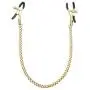 Bondage Boutique Adjustable Nipple Clamps with Gold Chain