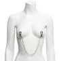 Bondage Boutique Adjustable Nipple Clamps with Gold Chain