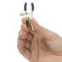 Bondage Boutique Adjustable Nipple Clamps with Gold Chain Bondage Boutique Adjustable Nipple Clamps with Gold Chain