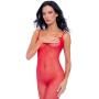 Rene Rofe Red Fishnet Crotchless Bodystocking