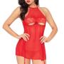 Seven 'til Midnight Red Underboob Cut-Out Babydoll Set